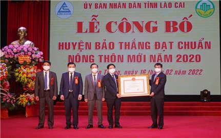 Huyện đầu tiên của tỉnh Lào Cai về đích Nông thôn mới