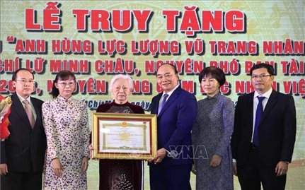 Lễ truy tặng danh hiệu Anh hùng Lực lượng vũ trang Nhân dân cho đồng chí Lữ Minh Châu