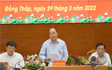 Chủ tịch nước Nguyễn Xuân Phúc: Đồng Tháp cần chú trọng hơn nữa thúc đẩy phát triển kinh tế tập thể