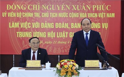 Chủ tịch nước làm việc với Trung ương Hội Luật gia Việt Nam