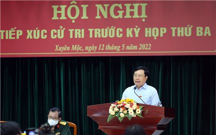 Phó Thủ tướng Phạm Bình Minh tiếp xúc cử tri Bà Rịa-Vũng Tàu