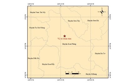 Kon Tum: Động đất có độ lớn 3,7 tại huyện Kon Plông