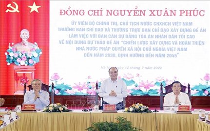 Chủ tịch nước: Xây dựng tòa án phát triển tiên tiến, hiện đại, vì nhân dân phục vụ