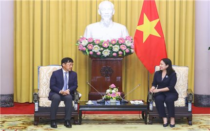 Phó Chủ tịch nước Võ Thị Ánh Xuân tiếp Chủ tịch kiêm Tổng Giám đốc điều hành Tập đoàn AIA Lee Yuan Siong