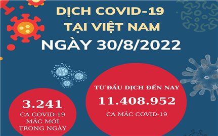Ngày 30/8: Việt Nam có 3.241 ca mắc COVID-19 và 4 ca tử vong mới