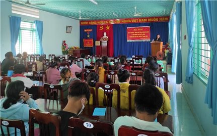 Ban Dân tộc tỉnh Ninh Thuận tổ chức tuyên truyền giảm thiểu tảo hôn tại xã Vĩnh Hải