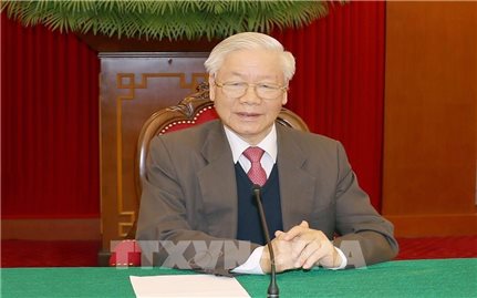 Tổng Bí thư Nguyễn Phú Trọng gửi điện chúc mừng đồng chí Tập Cận Bình tái cử Tổng Bí thư khóa XX Đảng Cộng sản Trung Quốc