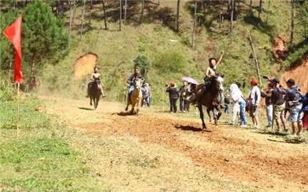 Lạc Dương (Lâm Đồng): Tổ chức Giải đua ngựa không yên dành cho thanh niên đồng bào DTTS