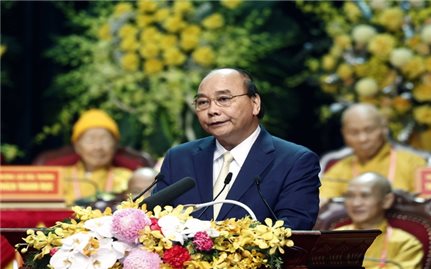Chủ tịch nước Nguyễn Xuân Phúc: Phát huy truyền thống yêu nước, gắn bó, đồng hành cùng dân tộc của Phật giáo Việt Nam