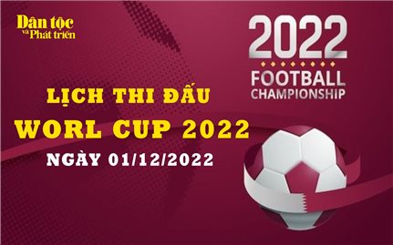 Lịch thi đấu World Cup 2022 ngày 1/12/2022