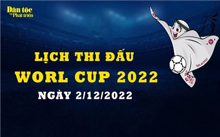 Lịch thi đấu World Cup 2022 ngày 2/12/2022