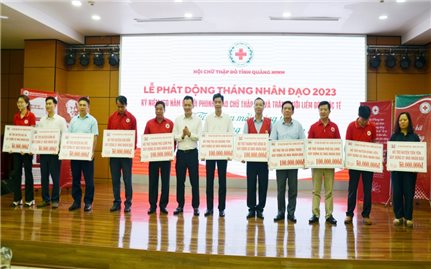 Quảng Ninh: Tiếp nhận hơn 4 tỷ đồng ủng hộ “Tháng Nhân đạo 2023”