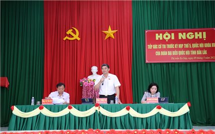 Thứ trưởng, Phó Chủ nhiệm UBDT Y Vinh Tơr tiếp xúc cử tri tại hai huyện biên giới tỉnh Đắk Lắk