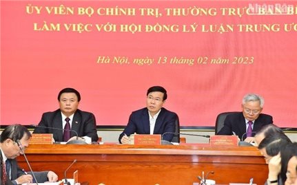 Đồng chí Võ Văn Thưởng làm việc với Hội đồng Lý luận Trung ương