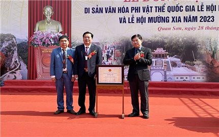 Quan Sơn (Thanh Hóa): Đón nhận Di sản văn hóa phi vật thể Quốc gia Lễ hội Mường Xia
