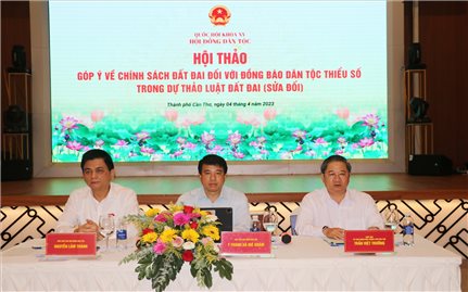 Hội thảo “Góp ý về chính sách đất đai đối với đồng bào DTTS trong dự thảo Luật Đất đai (sửa đổi)”