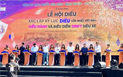 Bình Thuận: Lễ hội Diều xác lập kỷ lục Guinness diều lớn nhất Việt Nam