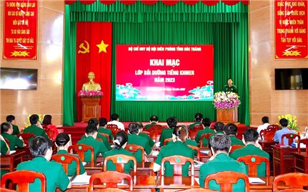 Sóc Trăng: Tổ chức lớp bồi dưỡng tiếng Khmer năm 2023 cho cán bộ Bộ đội Biên phòng