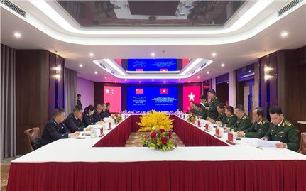 Hội đàm giữa Bộ Chỉ huy Bộ đội Biên phòng 4 tỉnh Việt Nam và Tổng trạm Kiểm tra Biên phòng xuất, nhập cảnh Quảng Tây, Trung Quốc