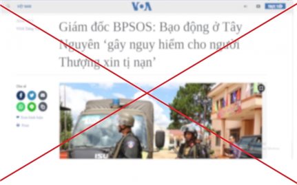 Tổ chức BPSOS lại trắng trợn vu cáo, xuyên tạc sau vụ khủng bố ở Đắk Lắk