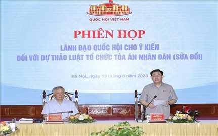 Chủ tịch Quốc hội chủ trì họp về dự thảo Luật Tổ chức Tòa án nhân dân (sửa đổi)