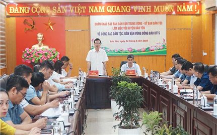 Ban Dân vận Trung ương làm việc với huyện Bảo Yên (Lào Cai)