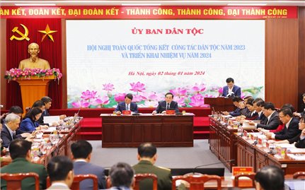 Phó Thủ tướng Trần Lưu Quang dự Hội nghị tổng kết công tác dân tộc năm 2023