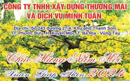 Công ty TNHH xây dựng thương mại và dịch vụ Minh Tuấn chúc mừng năm mới