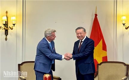 Tổng Bí thư, Chủ tịch nước Tô Lâm tiếp Bí thư toàn quốc Đảng Cộng sản Pháp Fabien Roussel