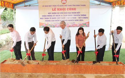 Ninh Thuận: Khởi công xây dựng 60 căn nhà Đại đoàn kết cho đồng bào DTTS