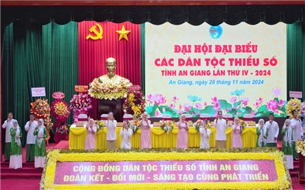 Thứ trưởng, Phó Chủ nhiệm Ủy ban Dân tộc Nông Thị Hà dự Đại hội Đại biểu các DTTS tỉnh An Giang lần thứ IV, năm 2024