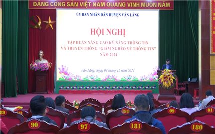 Văn Lãng (Lạng Sơn): Nâng cao kỹ năng thông tin và truyền thông giảm nghèo về thông tin năm 2024