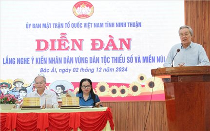 Bác Ái (Ninh Thuận): Diễn đàn Lắng nghe ý kiến Nhân dân vùng DTTS và miền núi