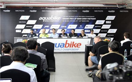 Bình Định: Họp báo công bố Giải đua thế giới mô tô nước UIM-ABP Aquabike World Championship