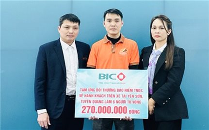 BIC tạm ứng 270 triệu đồng bồi thường bảo hiểm trách nhiệm dân sự cho vụ tai nạn tại Yên Sơn, Tuyên Quang