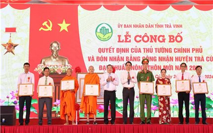 Trà Vinh: Huyện đông đồng bào Khmer đạt chuẩn nông thôn mới năm 2023