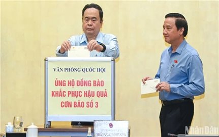 Ủy ban Thường vụ Quốc hội ủng hộ đồng bào khắc phục hậu quả cơn bão số 3