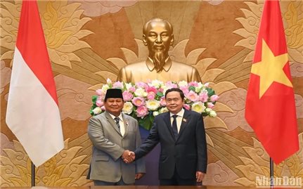 Chủ tịch Quốc hội Trần Thanh Mẫn tiếp Tổng thống đắc cử Indonesia Prabowo Subianto