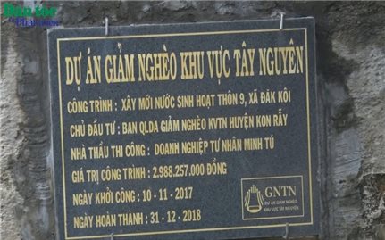 Bất cập từ những công trình nước sinh hoạt ở Kon Tum