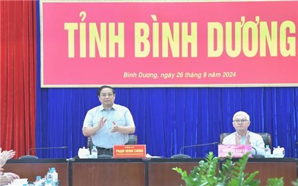 Thủ tướng Phạm Minh Chính làm việc với Ban Thường vụ Tỉnh ủy Bình Dương