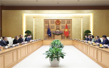 Thủ tướng tiếp Chủ tịch Thượng viện Australia đến dự lễ tang Tổng Bí thư Nguyễn Phú Trọng