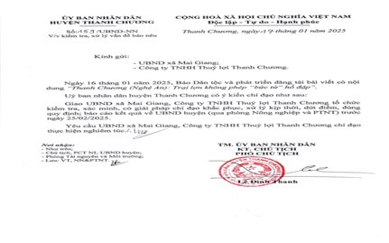 Hồi âm bài báo 