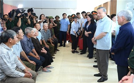 Tổng Bí thư Tô Lâm kiểm tra công tác khắc phục hậu quả bão, lụt tại tỉnh Thái Nguyên