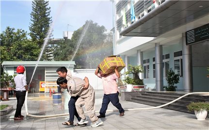 PC Quảng Ngãi: Thực tập phương án phòng cháy, chữa cháy và cứu nạn cứu hộ