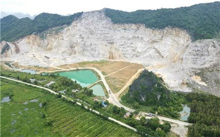 Truy thu hơn 6 tỷ đồng vụ khai thác đá vôi trái phép ở Ninh Bình