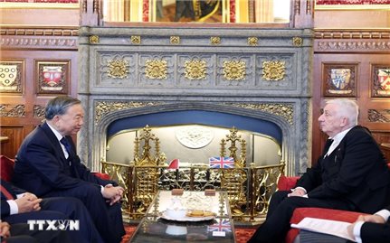 Tổng Bí thư Tô Lâm hội kiến Chủ tịch Hạ viện Anh Lindsay Hoyle