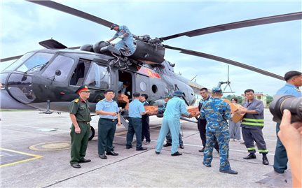Nhiều chuyến bay cứu trợ khẩn cấp tại Lạng Sơn