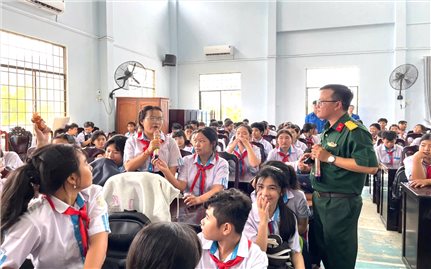 An Giang: Gần 500 em học sinh được tuyên truyền pháp luật qua hoạt động trực quan