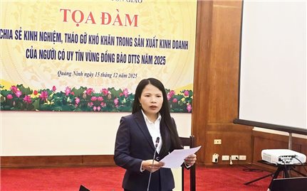 Gỡ “điểm nghẽn” sản xuất, kinh doanh cho Người có uy tín vùng DTTS