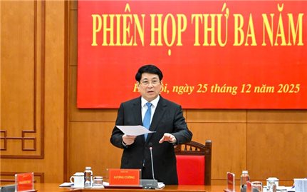 Chủ tịch nước Lương Cường chủ trì Phiên họp thứ ba, Ban Chỉ đạo Cải cách tư pháp Trung ương